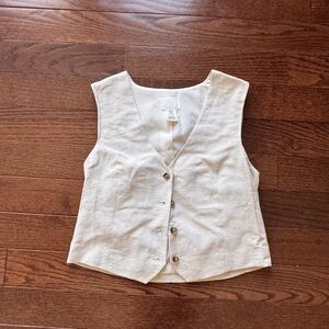 H&M Cream Button-Front Vest